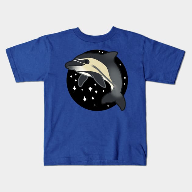 Common Dolphin Kids T-Shirt by owlapin